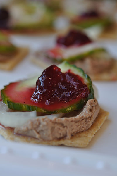 Chicken Liver Pate, Pickled Cucumber & Spiced Cranberries